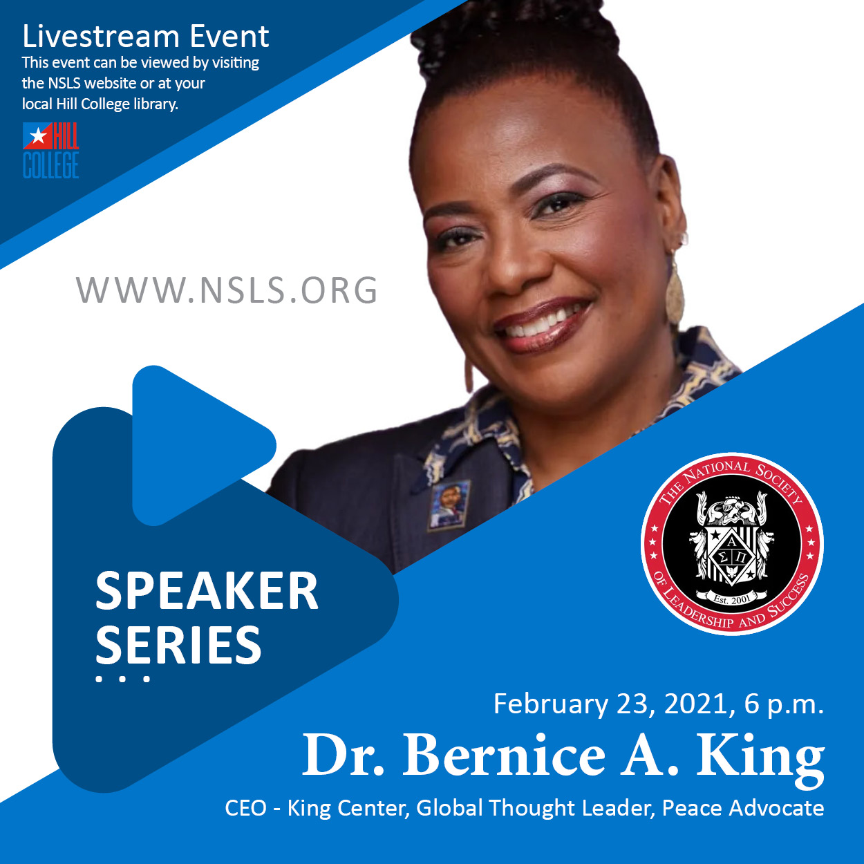 NSLS Speaker Series: Dr. Bernice A. King